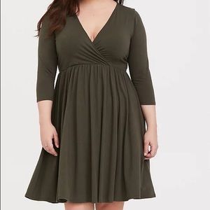 Torrid Olive Green Dress